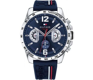 Tommy Hilfiger Decker 1791476 Blau Herrenuhr 46mm Uhr NEU