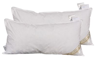 2 Stück superweiche Daunenkissen 40x80 Kopfkissen 250 g 100% neue Daunen soft