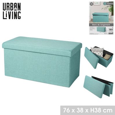 Urban Living faltbare Sitzbank "Aspect lin" Aufbewahrungsbox 53504 Mint