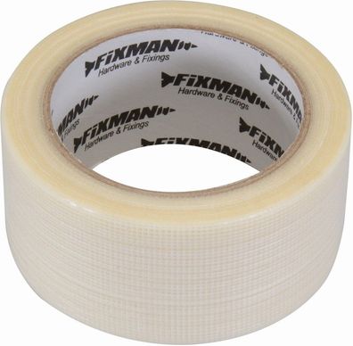 Fixman Absperr- und Klebebänder Robustes Gewebe-Klebeband 50 mm x 20 m-Transparent