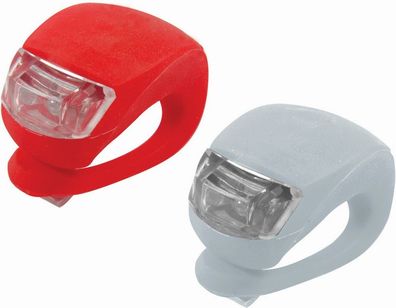 Silverline Fahrradzubehör LED-Klemmlichter, 2-tlg. Satz 2-tlg