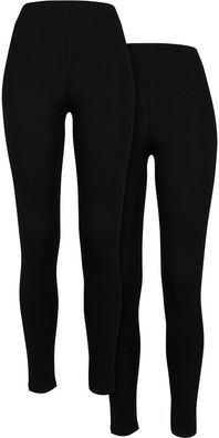 Urban Classics Damen Ladies Jersey Leggings 2-Pack