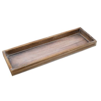 Holz Kerzen Tablett braun rechteckig 40 x 30cm - Deko Geschenk Brett Weihnachten