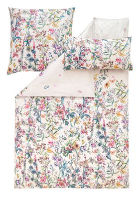 Estella Mako-Satin Bettwäsche 155x220 Tallulah Blumenwiese Schmetterling 7908-985