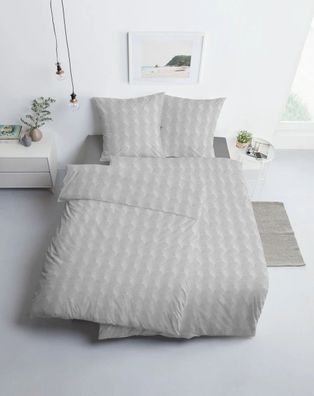 Estella Mako Jersey Bettwäsche 135x200 Jacobia Muschel silber 6892-820