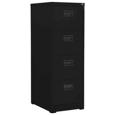 vidaXL Aktenschrank Schwarz 46x62x133 cm Stahl