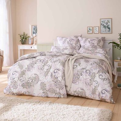 Estella Satin de Luxe Bettwäsche 135x200 Caroline lavendel Paisley 1020-660