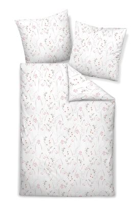 Janine Milano Mako-Satin Bettwäsche 155x220 Blüten Gräser siena natur 45049-04