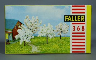 Faller H0 368 Blühende Bäume 4 Stück Laub-Baum Blüten Fertigmodell 50er/60er