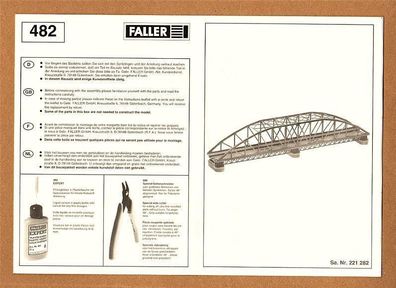 Faller H0 Anleitung Bauanleitung für 482 / 120482 Bogenbrücke Stahltrügerbrücke