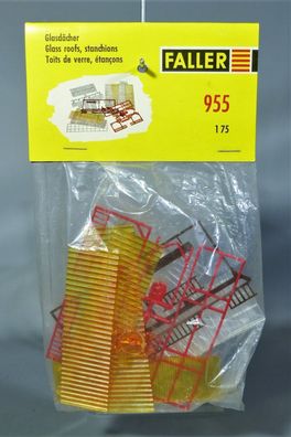 Faller H0 955 Einzelteilsortiment Einzelteilpackung Glasdächer Dächer 50er/60er OVP