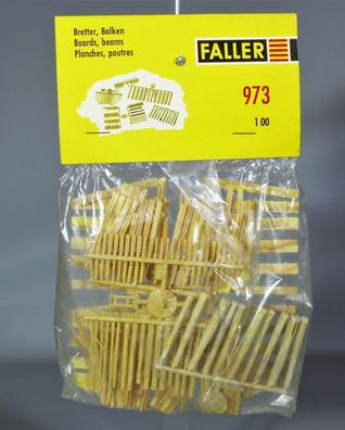 Faller H0 973 Einzelteilpackung Einzelteilsortiment Holz Stämme Bretter 50er/60er N