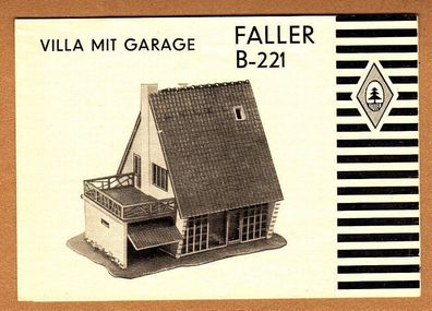 Faller H0 Anleitung Bauanleitung Instruction B-221 Villa mit Garage Haus Wohnhaus