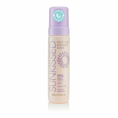 Sunkissed 95 Percent Natural Self Tan Mousse 200ml - Dark