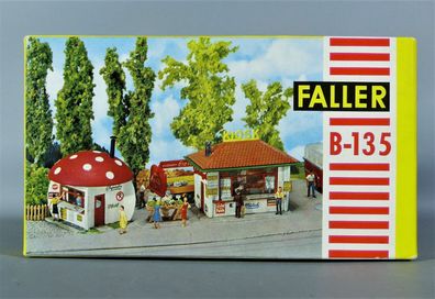 Faller H0 B-135 Kiosk Pilzkiosk Packung Imbissstand Trinkhalle 50er/60er Jahr NEU OVP