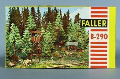 Faller H0 B-290 Hochsitz Jägersitz Hochstand Jagdsitz Futterkrippe 50er/60er NEU OV