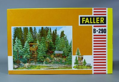 Faller H0 B-290 Hochsitz Jägersitz Hochstand Jagdsitz Futterkrippe 60er/70er NEU OV