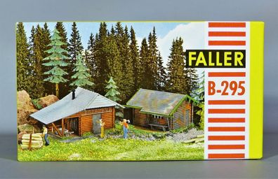 Faller H0 B-295 Waldhütten Blockhütten 2 Stück (B-292 & B-293) 50er/60er NEU OV