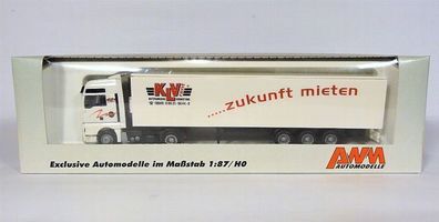 AWM H0 Werbemodell MAN TGA LKW Koffersattelzug weiß KLV ... zukunft mieten NEU OVP