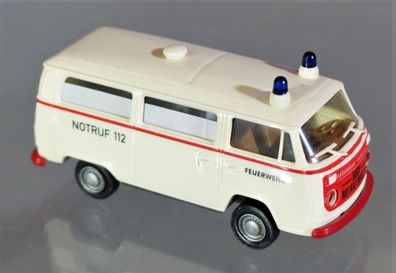 Brekina H0 33252 VW Volkswagen Transporter T2 Bulli Feuerwehr Baby-Notarztwagen 112