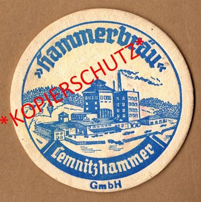 Bierdeckel Brauerei " Hammerbräu " Lemnitzhammer GmbH Lemnitz Rosenthal