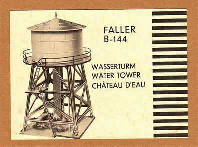 Faller H0 Anleitung Bauanleitung Instruction B-144 Wasserturm