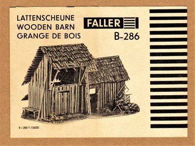 Faller H0 Anleitung Bauanleitung Instruction B-286 Lattenscheune Schopfen Feldscheune