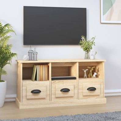 vidaXL TV-Schrank Sonoma-Eiche 100x35x50 cm Holzwerkstoff