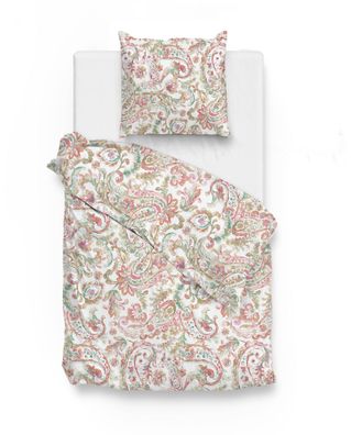Zo! Home Mako-Satin Bettwäsche 155x220 Ladonna multi rosa Paisley Ornamente