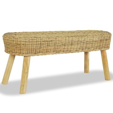 vidaXL Flurbank 110 x 35 x 45 cm Rattan Natur