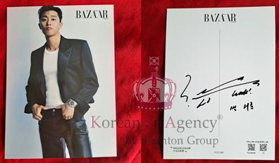 Park Seo Joon Harper´s BAZAAR Taiwan MAY 2022 3pcs SET Postcard Autograph