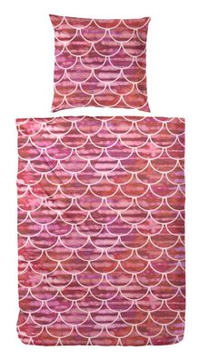 Primera Renforce Bettwäsche 135x200 cm Waben rot pink 123060-24