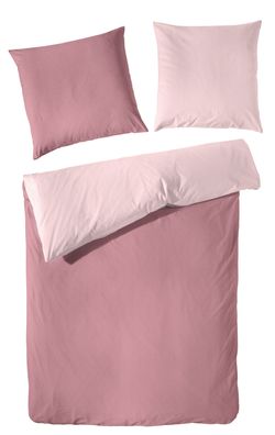 Primera Edelflanell Bettwäsche 135x200 Wende himbeere rosa 174128-444