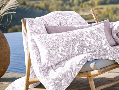 Irisette Florenz Premium Mako Satin Bettwäsche 155x220 Paisley rosa beere 8447-60