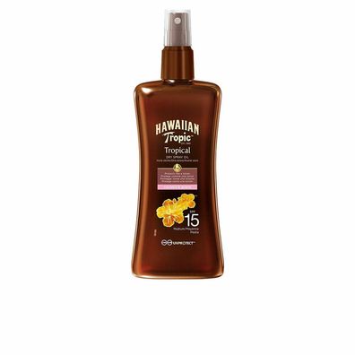 Hawaiian Tropic Protective Dry Spray Oil Spf15 Medium 200ml