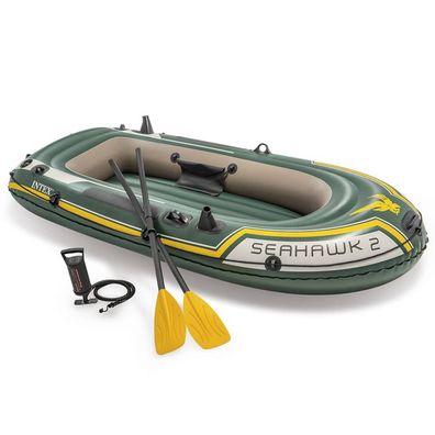 Intex Schlauchboot mit Rudern und Pumpe Seahawk 2 Set 68347NP