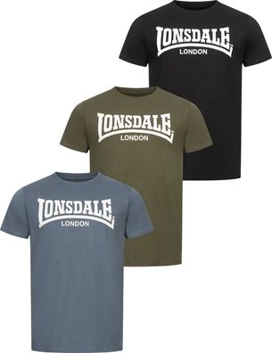 Lonsdale Hinstock Herren T-Shirt normale Passform 3er pack