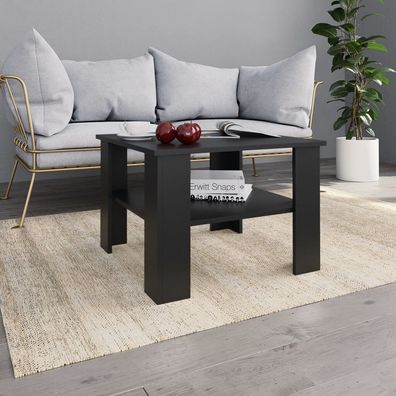 Couchtisch Schwarz 60x60x42 cm Holzwerkstoff