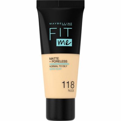 Maybelline New York Fit Me Matte + Poreless Foundation 118 Nude 30ml