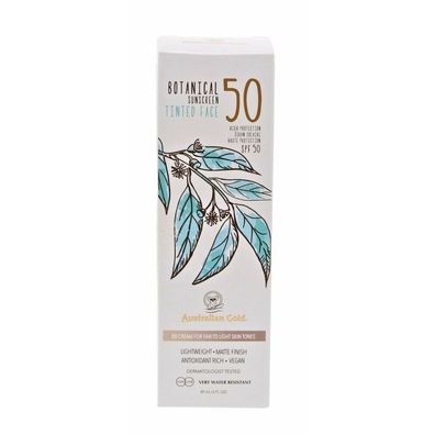 Australian Gold Botanical Sunscreen Tinted Face SPF50, 88ml