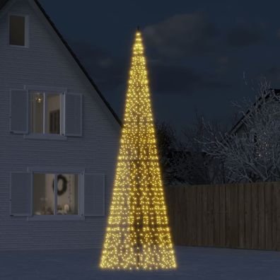 LED-Weihnachtsbaum für Fahnenmast 1534 LEDs Warmweiß 500 cm