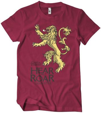 Game of Thrones T-Shirt LannisterHear Me Roar T-Shirt WB-1-GOT002-H7-3