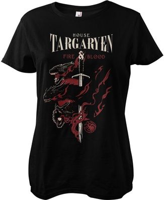 Game of Thrones T-Shirt House Targaryen Girly Tee WB-5-GOT004-H38-4