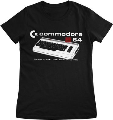 Commodore/c64 T-Shirt Commodore 64K Ram Girly Tee LN-5-COM004-H76-11