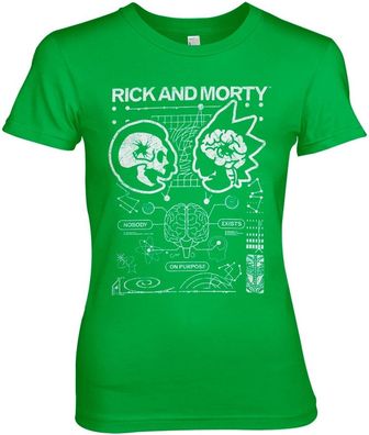 Rick and Morty T-Shirt Nobody Exists On Purpose Girly Tee WB-5-RM015-H83-17