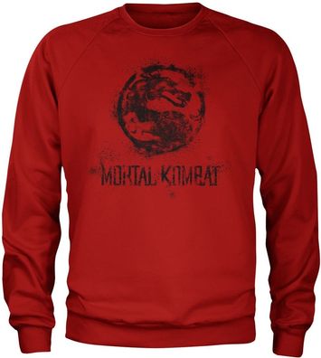 Mortal Kombat Sweatshirt Distressed Dragon Sweatshirt WB-3-MTKB001-H68-4