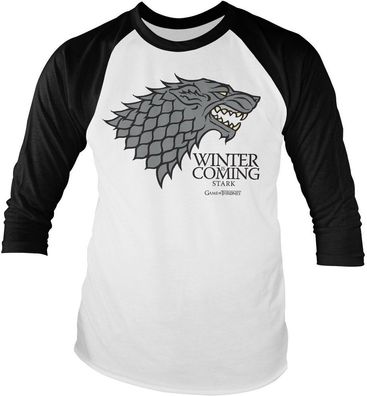 Game of Thrones T-Shirt Stark Sigil Baseball Long Sleeve Tee WB-19-GOT001-H30-13