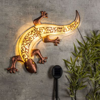 HI LED Solar-Wandlicht Gecko mit 10 LEDs 70457