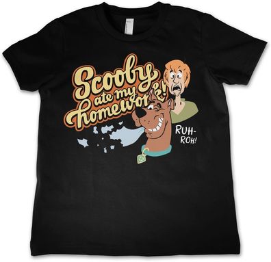 Scooby-Doo T-Shirt Scooby Ate My Homework Kids T-Shirt WB-12-SBD005-DTF031