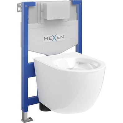 Mexen WC-Set Felix XS-F Rahmen & WC Lena, Weiß